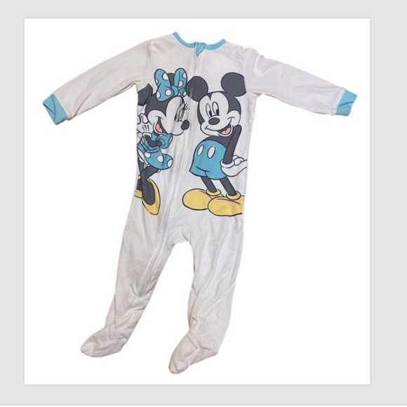 Mickey sleeper Minnie Mouse Disney Baby 2 Pack Unisex Full Zipper 9 Months - Picture 2 of 5